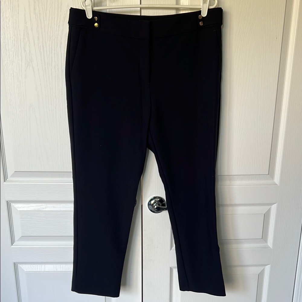 LOFT Navy Blue Trousers Straight-Leg Business